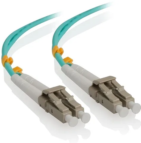 OM3 LCLC Duplex Multimode Patch Cable | LC to LC |  Aqua | 0.5m to 40m (0.3m)