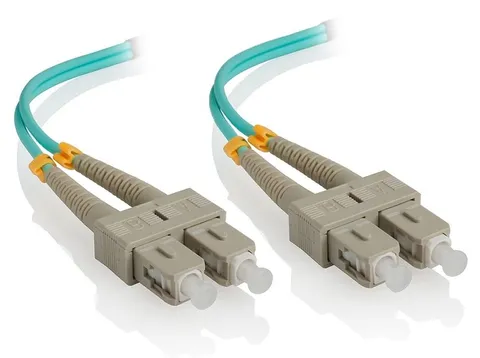 OM3 SCSC Duplex Multimode Patch Cable | SC to SC | Aqua | 0.5m to 20m (0.3m)