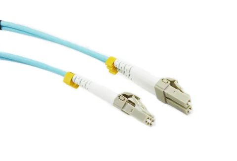 OM3 LCLC Duplex Multimode Patch Cable | LC to LC |  Aqua | 0.5m to 100m | Premium (0.3m)